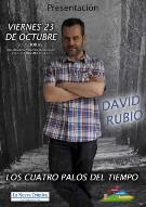 Cartel de la presentación del libro de David Rubio 'Los cuatro palos del tiempo' en Veguellina de Orbigo